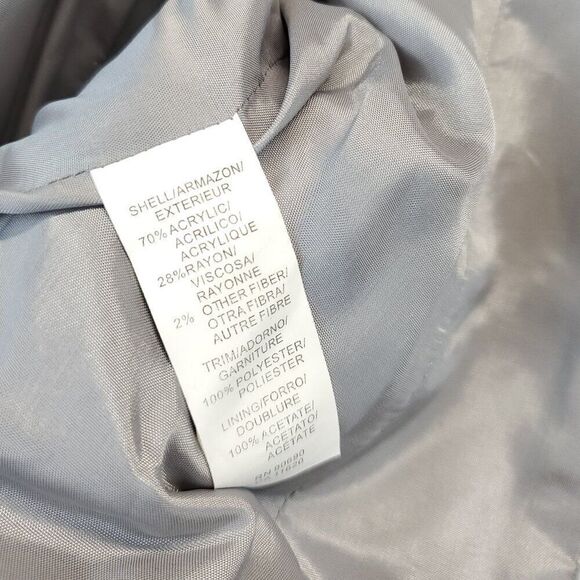 mac & jac Lightweight Business Casual Ruffled Trim Tweed Blazer Women's Large - Picture 10 of 10